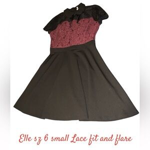 Elle Formal Black and Red Dress